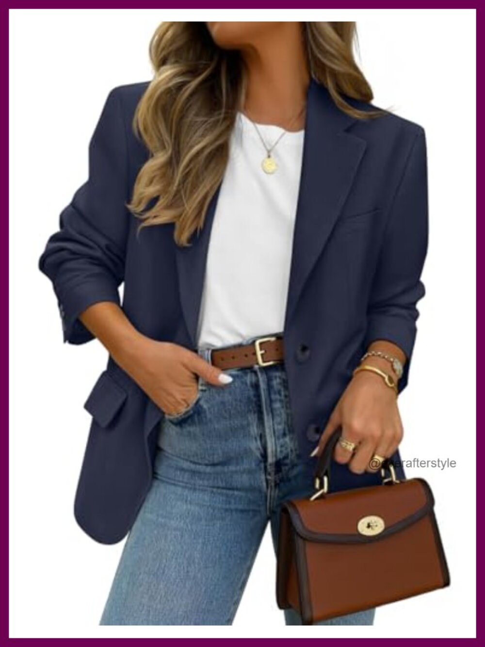 Women's Business Casual Blazer Lapel Suit Jacket Long Sleeve Workwear